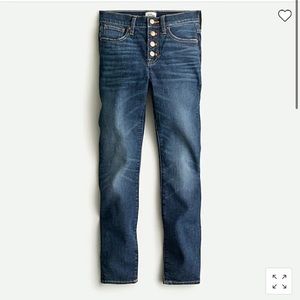 Jcrew 9 “ toothpick jeans in litchfield wash